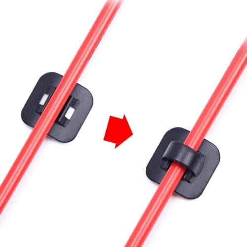 4pcs Alloy 3M Stick on Housing/Hose Cables Guide W/C-clips, Adapter For Bike Shifter Brake Housing,Bike Frame C Buckle Guides