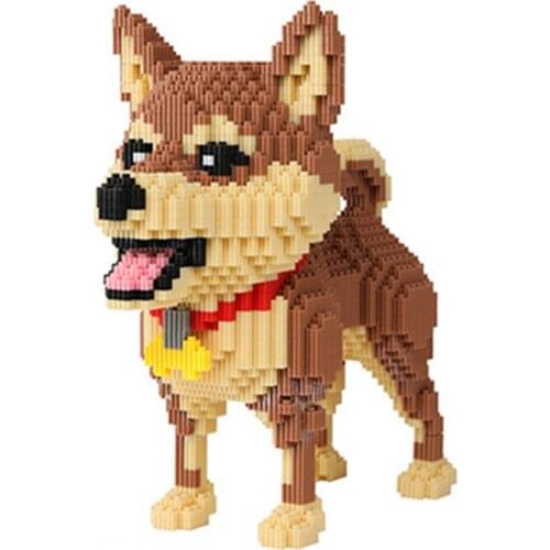 4750pcs Cartoon Animal Shiba Inu Building Block Toy DIY Pet Dog 3D Model Mini Diamond Assembled Block Toy Boy Decoration Gift