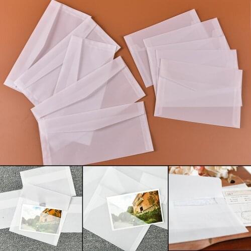 5pcs/pack 2 Size Translucent Envelope Message Card Letter Storage Paper Gift Stationery School Supplies