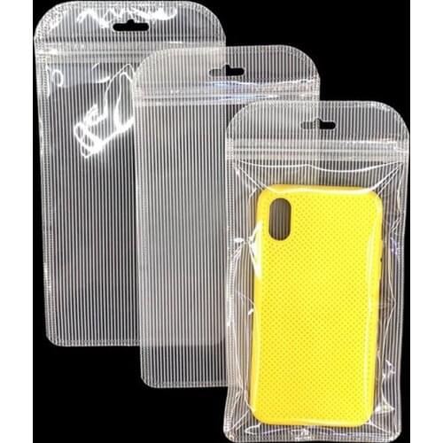 50pcs/lot Long mobile phone case bag, plastic transparent jewelry display bag,clear flat pouches reclosable plastic zip lock bag
