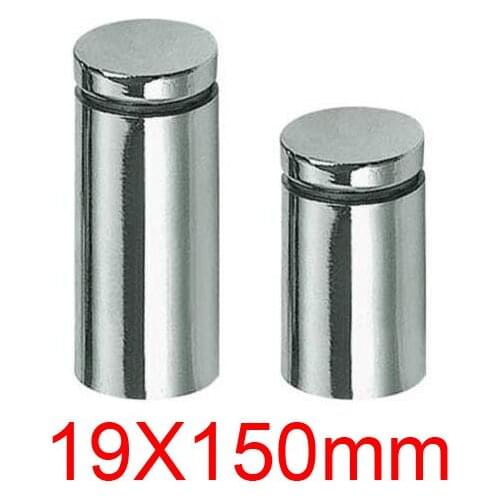 19mm diameter 150mm length Acrylic sheet nail, Stainless Steel Advertising Nail Screw, 19X150mm standoff pins, hollow & brush