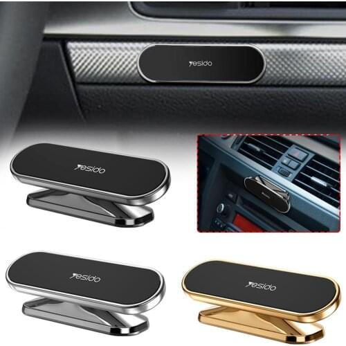 Yesido C55 Car Phone Holder Stand Mini Strip Shape For iPhone /Samsung /Xiaomi wall metal magnet GPS phone holder car mount