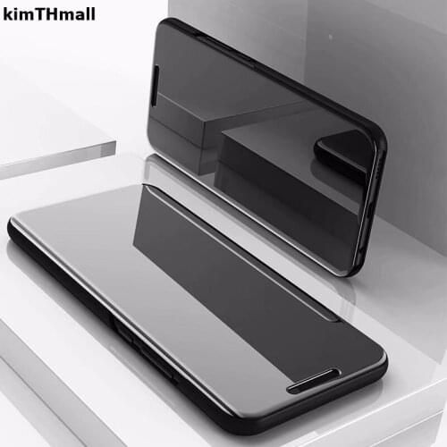 Case For Huawei Mate 20 lite Cover Mate 20 lite case Smart Flip Window view Electroplating Mirror Stand Hard Case kimTHmall