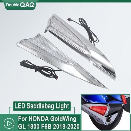 New Motorcycle Saddle Bag Accent Swoop LED Light Case Cover 2018 2019 2020 For HONDA Gold Wing GL 1800 Goldwing GL1800 F6B
