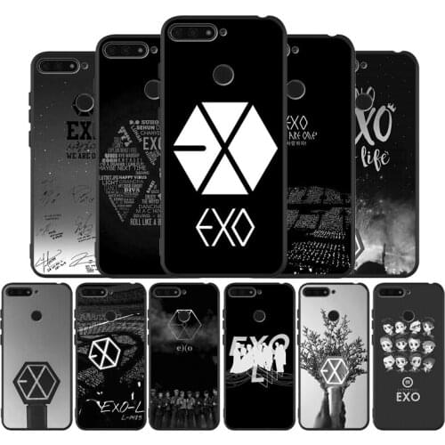 Kpop EXO Lucky one Black TPU Silicone Soft Phone Case For Honor 8X 9 8 10 20 30 Lite Pro MATE 9 10 20 30 Pro Lite