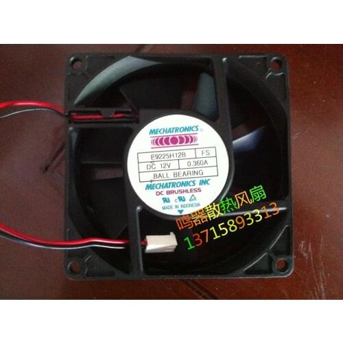 MECHATRONICS E9225H12B FS DC 12V 0.36A 90x90x25mm 2-wire Server Cooling Fan