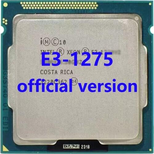 E3-1275 3.4Ghz/3.8Ghz Quad-Core 8mb Cache 95W LGA1155 Intel Xeon CPU Processor 4-Core For B75 H61 Motherboard DDR3 1066/1333