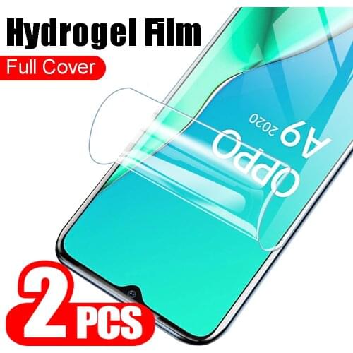 2Pcs Screen Protector Hydrogel Film For Oppo A5 2020 Phone Screen Full Cover Soft Protective Film Not Glass For Oppo A9 2020