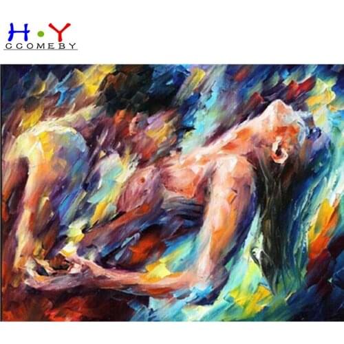 HYCCOMEBY 5d Diy Diamond Painting Portrait Sexy Woman Full Round Diamond Embroidery Cross Stitch Patterns Nude Art Needlework Ho