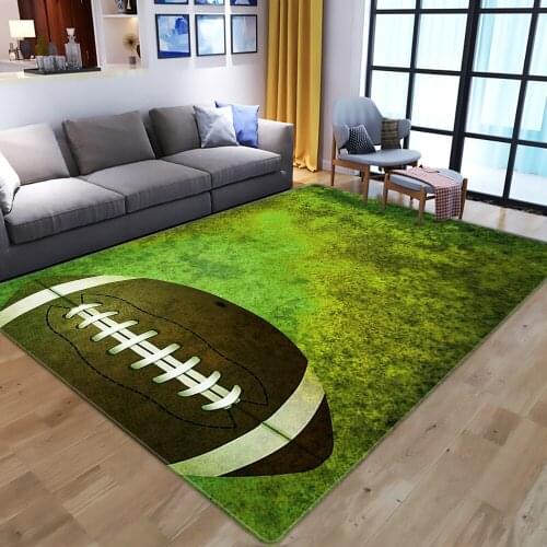Cartoon Child Playground Mat Rugby Field Pattern 3D Printed Carpets for living Room Bedroom Decor Carpet Kids Room Play Area Rug
