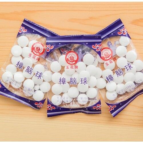 New 20pcs/bag Natural Mothballs Anti-mold Moth Repellent Camphor Ball Pest Control Wardrobe Drawer Deodorizer TSLM2