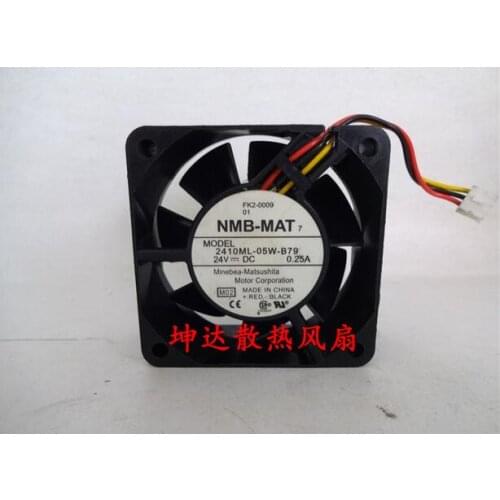 Original NMB 2410ML-05W-B79 6025 6CM 0.25A 3 line stop alarm inverter fan