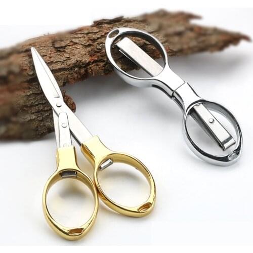 Tailor Folding Scissors Stainless Steel Multi-function Stretching Outdoor Fishing Childrens Thread Cutter DIY Sewing Tool G
