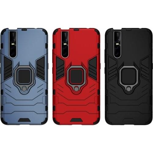 For Vivo V15 Pro Case 1818 1819 Car Shockproof Magnetic Ring Armor Phone Cover For Vivo V15 Coque Vivo V15Pro V 15 Coque Funda