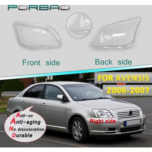 Headlight Transparent Lens Cover For Toyota for Avensis 06-07 Plastic for 4Doors Headlamp clear shell replacement