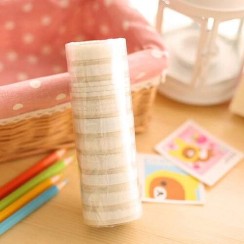 Transparent Decoration Diy Lace Tape 10m Korean Gift Album Lace Pvc Decorative Washi Tape Diy School Tools Papel Scrapbooking