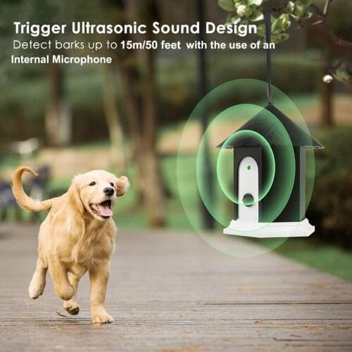 Range Up To 15m Ultrasonic Anti Barking Device Control Waterproof Adjustable Dog Bark Deterrent Efficient Dog Stop Barking