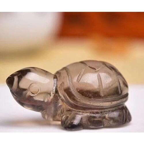 Hand Carved Animal Gemstone Natural Quartz Crystal Rose Crystal Tortoise For Decorations