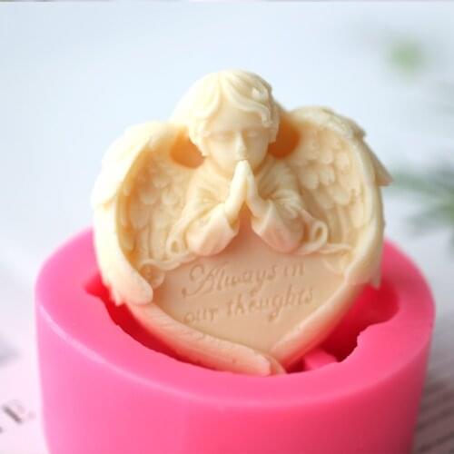 Sugar Craft Angel Wings Baby Frame Silicone Mold Fondant Cake Decorating Resin Polymer Clay Soap Form Candy Chocolate Mould