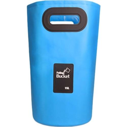 Collapsible Bucket 15L Bucket Multifunctional Portable Water Container Fishing Bucket for Travelling Camping