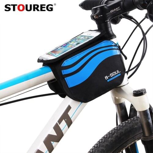 5.7 Inch Touch Screen Bicycle Bag,Waterproof MTB Bike Phone Bag,Bicycle Handlebar Bag Cycling Front Head Bag Bicycle Accessories