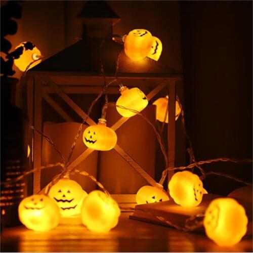 Pumpkin String Lights Halloween Carnival Small Pumpkin Lantern Bar Decoration Holiday Ornaments Pumpkin Light String
