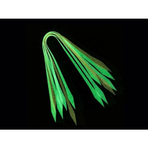 Tigofly 20 pcs/lot Luminous Fishing Silicone Streamer Skirts glow in the dark SpinnerBait Buzzbait Jig Lures Fly Tying Materials