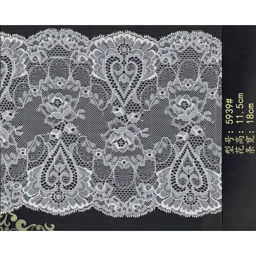 18cm high quality nylon spandex elastic lace trim,YX-5939