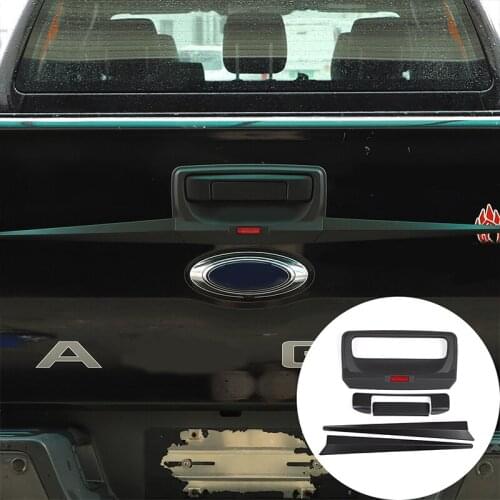 Wildtrak Car Tail Door Handle Trim For Ford Ranger T6 T7 T8 2012-2020 ABS Accessories Rear Trim Strip Tail Door Handle Sticker