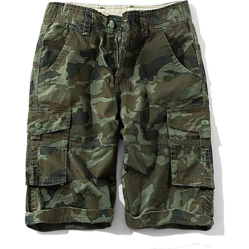 Ymwmhu New Arrival Men Casual Shorts Pant Plus Size Summer Pure Cotton Trousers Camouflage Army Style 2021 Male Sweatpants