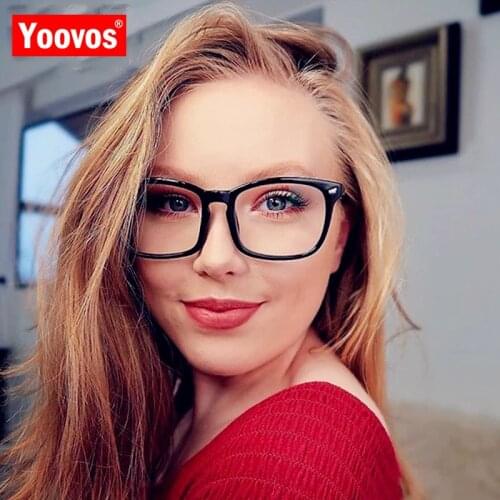 Yoovos 2021 Blocking Glasses Frame Square Computer Glasses Women Blue Light Optical Eye Glasses Frames for Men Eyeglass Frames