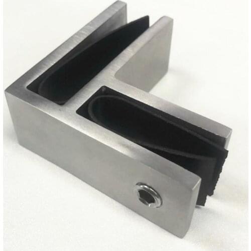 YL low price 316 satin glass to glass 90 degree glass clamp