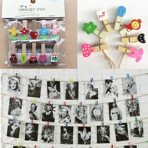 10Pcs DIY Paper Photo Wall Picture Hanging Album Frame Clips Home Bedroom Decor