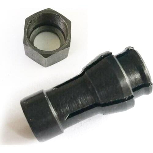 2pcs 6mm Electric Crusher Chuck Nut Grinder Accessories Grinding Machine Parts Clamping Grinding Head Woodworking Power Tools