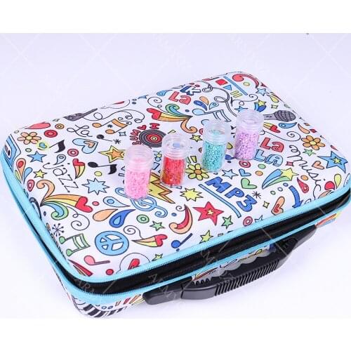 60 Slot Diamond Painting Storage Case, 5D Diamond Painting Tools Set, Shockproof Container Jars for Jewelry Beads Rings Charms