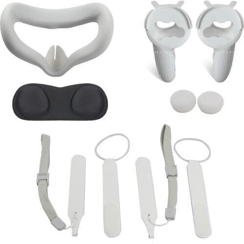 VR Accessories Protective Cover For Oculus Quest 2 VR Touch Controller Case With Knuckle Strap Handle Grip For Oculus Quest 2