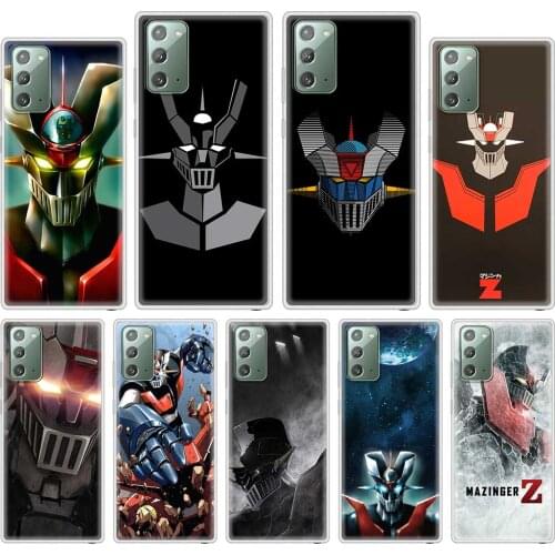 Phone Case For Samsung Galaxy S20 FE S10 S9 Plus Note 20 Ultra 10 Lite 9 Translucent Soft Mobile Cover Mazinger Z Anime