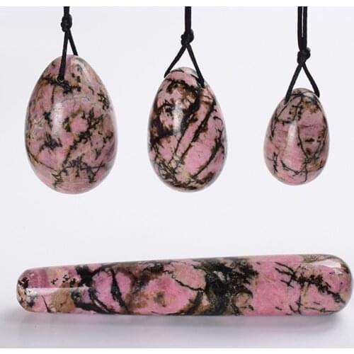 Four In One Rosary Stone Yoni Jade Egg Lady Kegel Fitness Apparatus Vaginal Muscle Tightening Ball Jade Massager Kegel Egg