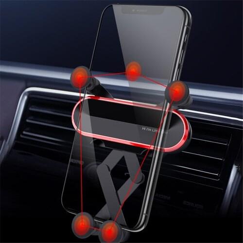 Gravity Car Phone Holder Air Vent Mount Mobile GPS Support Smartphone Stand For iPhone 12 Pro Huawei Samsung Xiaomi Redmi