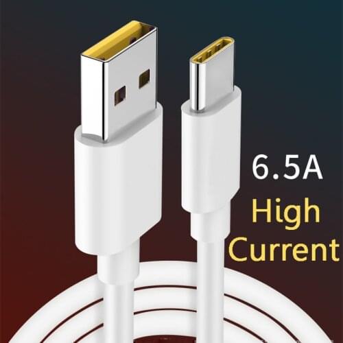 EQCG 6.5A USB C cable For OPPO Reno 5 Pro+ Find X2 65W Super VOOC 2.0 charge For Reno4 Ace 2 Realme Fast quick charging Type-C