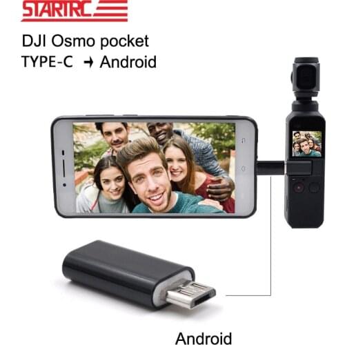 OSMO Pocket Type-C female to Android interface adapter Cable to Micro USB Cable for DJI Osmo Pocket stabilized handheld camera