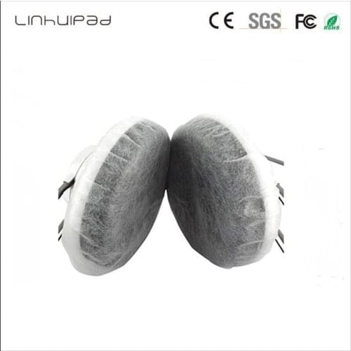 Linhuipad White Sanitary Headphone Covers headsets cushions Stretchable Fabric hygiene earcup earpads 5000PCS/LOT( M sizi 10 CM)