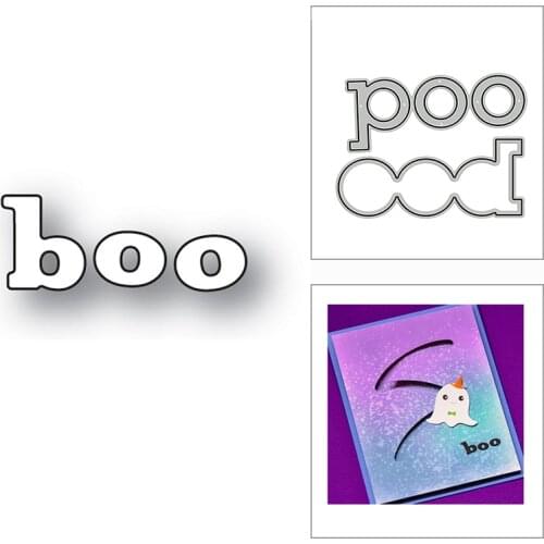 New Play Game Halloween Boo Word 2020 Metal Cutting Dies for DIY Scrapbooking Decor and Card Making Embossing Craft No Stamps