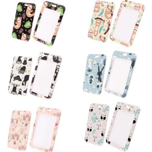 BH1570 Blinghero Cartoon Animals ID Card Holder Owl Panda Sloth Rabbit Lanyard Credit Card Holder Neck Strap Identity Badge