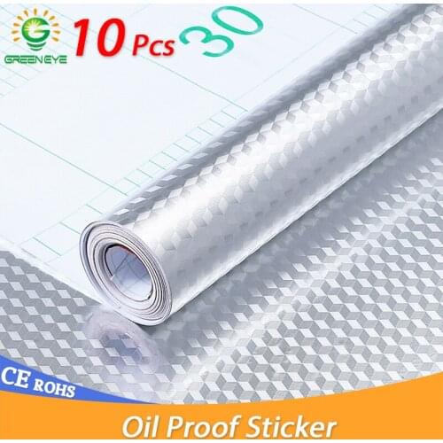 60cmx10Meter Wall Stickers Oil and Water Proof Wall Paper DIY Resistant Kitchen Bar Desktop Home Decoration Marble Pattern 10M