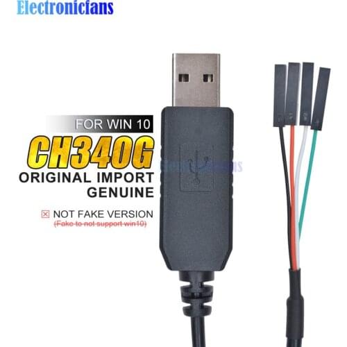 Original 1M CH340G CH340 USB to TTL Serial Download Cable Convert Wire Adapter Compatible Win 7/8/10 for Arduino Raspberry Pi