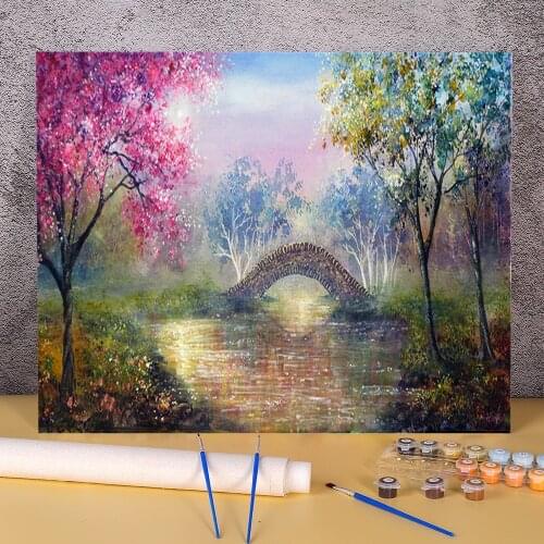 Natural Scenery Valentine Song DIY Paint By Numbers Package Acrylic Paints 50*70 Painting On Canvas Decorative Drawing