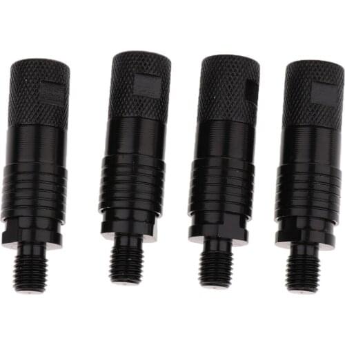 Durable 4 Pieces Metal Quick Release Bite Alarm Adapter Fishing New Tackle for Banksticks, Rod Pod, Bite Alarms Black