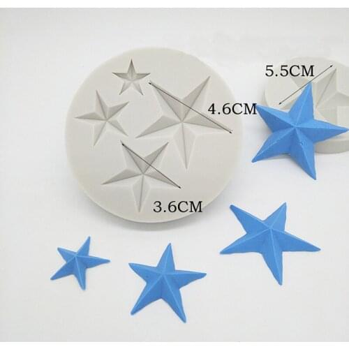 Pentagram Shaped Silicone Clay Mold DIY Handmade Soap Modeling Chocolate Cake Making Tools Accessories