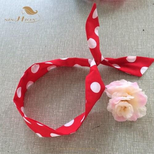 SISHION 50s Retro Polka Dots Vintage Hair Accessories Headband Scrunchies Haarband Hair Ties for Women Hairband VD1911